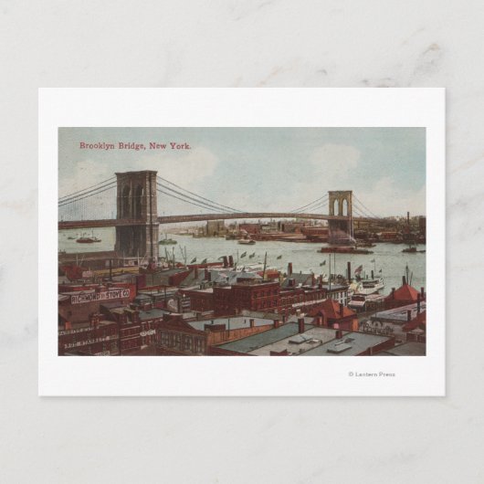 New York City, NYView of the Brooklyn Bridge Briefkaart (Voorkant)