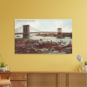 New York City, NYView of the Brooklyn Bridge Canvas Afdruk (Insitu (Woonkamer))