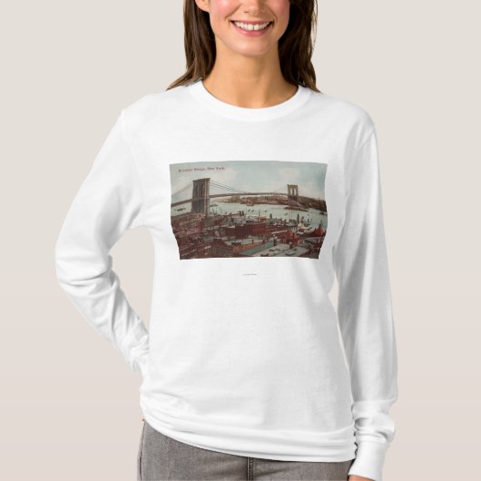 New York City, NYView of the Brooklyn Bridge T-shirt (Voorkant)