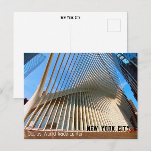 New York City - Oculus World Trade Center Briefkaart (Voorkant / Achterkant)