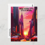 NEW YORK CITY OF DREAMS ART BRIEFKAART (Voorkant / Achterkant)