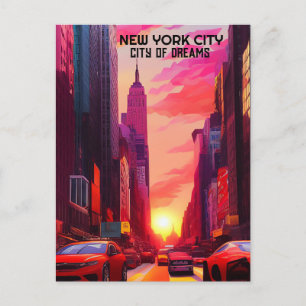 NEW YORK CITY OF DREAMS ART BRIEFKAART