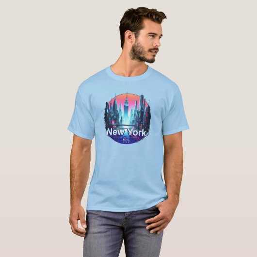 New York City of Neon Lights T-shirt (Voorkant volledig)