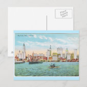 New York City Old Skyline Briefkaart (Voorkant / Achterkant)
