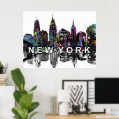New York City op graffiti Poster (Thuiskantoor)