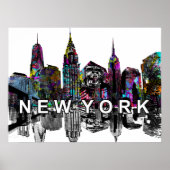 New York City op graffiti Poster (Voorkant)