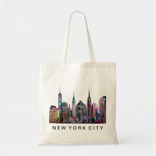 New York City op graffiti Tote Bag (Voorkant)