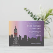 New York City op Night Bachelorette Party Kaart (Staand voorkant)