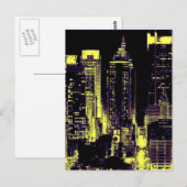 New York City op Night Pop Art Briefkaarten (Voorkant / Achterkant)