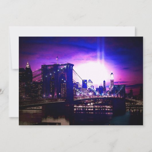 New York City op uitnodiging 's nachts (Voorkant)