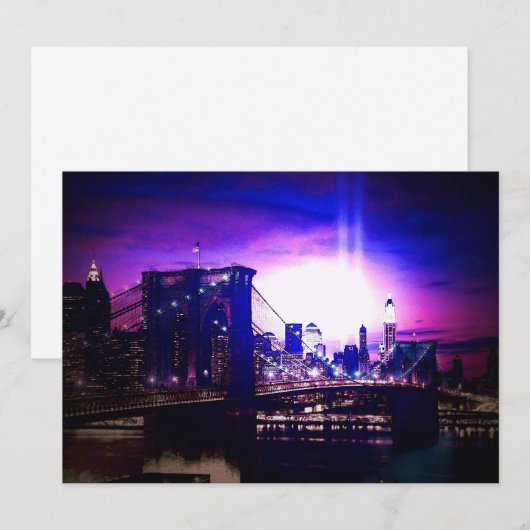 New York City op uitnodiging 's nachts (Voorkant / Achterkant)