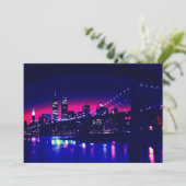 New York City op uitnodiging 's nachts (Staand voorkant)