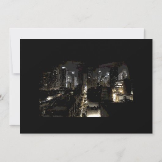 New York City op uitnodiging 's nachts (Voorkant)