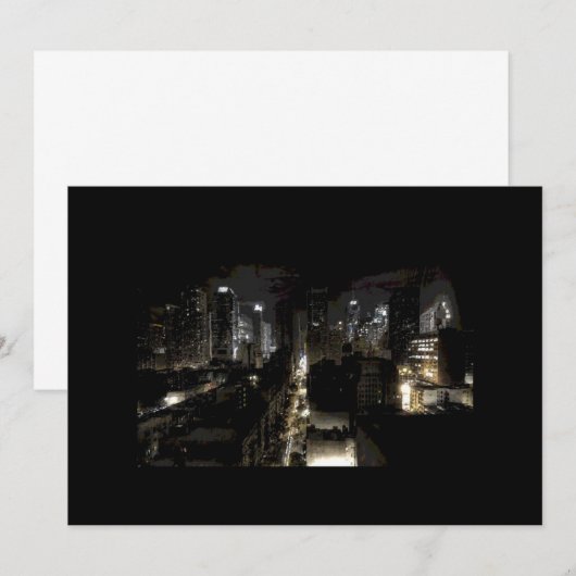 New York City op uitnodiging 's nachts (Voorkant / Achterkant)