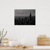 New York City Oude Script Poster Afdrukken (Keuken)