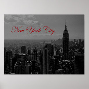 New York City Oude Script Poster Afdrukken