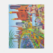 New York City Painting Fleece Deken (Voorkant)