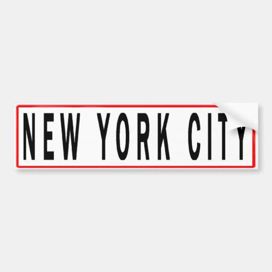 NEW YORK CITY-PANNEZEN BUMPERSTICKER (Voorkant)
