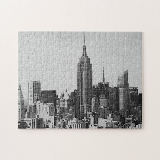 New York City Panorama Black White Legpuzzel (Horizontaal)