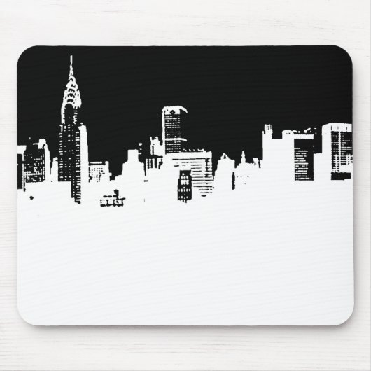 New York City Panorama Pop Art Mousepad Muismat (Voorkant)