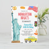 New York city party Invitation Kaart (Staand voorkant)