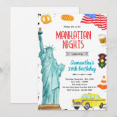 New York city party Invitation Kaart (Voorkant / Achterkant)
