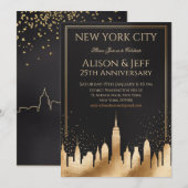 New York City Party Invitation  Kaart (Voorkant / Achterkant)
