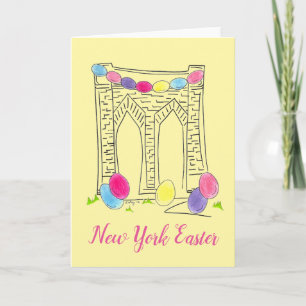 New York City Pasen Brooklyn Bridge Egg Hunt NYC Feestdagen Kaart