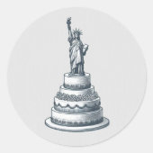 New York City Passport Ronde Sticker (Voorkant)