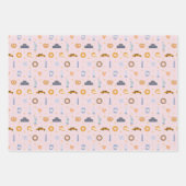 New York City patroon| Blauw/Geel/Roze Inpakpapier Vel (Voorkant 3)