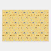 New York City patroon| Blauw/Geel/Roze Inpakpapier Vel (Voorkant 2)