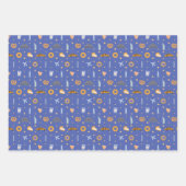 New York City patroon| Blauw/Geel/Roze Inpakpapier Vel (Voorkant)