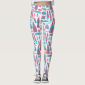 New York City Pattern White Leggings (Voorkant)