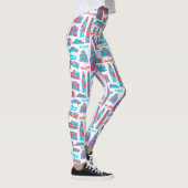 New York City Pattern White Leggings (Rechts)