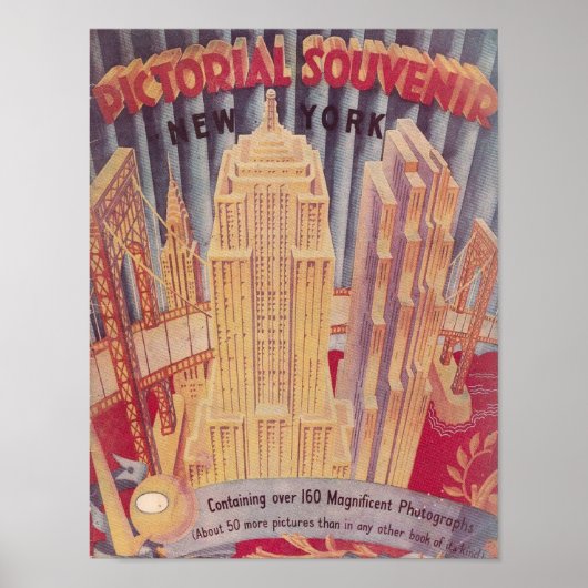  New York City Pictorial Souvenir Poster (Voorkant)
