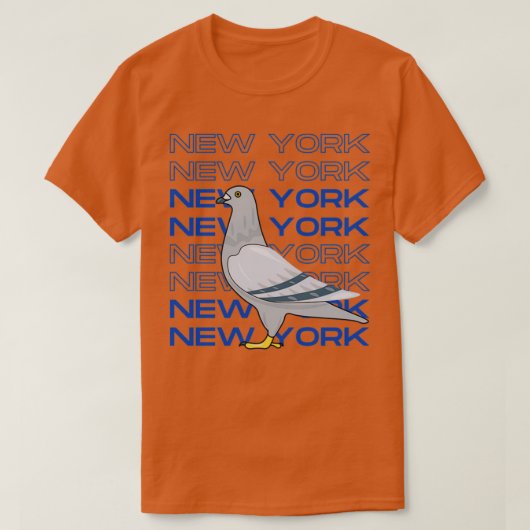 New York City Pigeon Sticker T-shirt (Design voorkant)