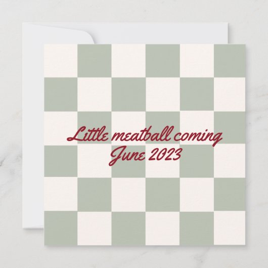 New York City Pizza uniek Italiaans Baby shower Kaart (Achterkant)