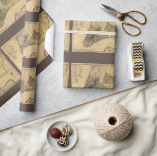 New York City Plan, 1789, hersteld Cadeaupapier