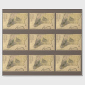 New York City Plan, 1789, hersteld Cadeaupapier (Vlak)