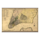  New York City Plan, 1789, hersteld Foto Afdruk (Voorkant)
