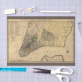  New York City Plan, 1789, hersteld Tissuepapier (Craft)