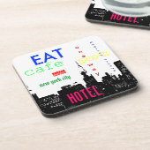 New York City Pop Art Bier Onderzetter (Linkerzijde)