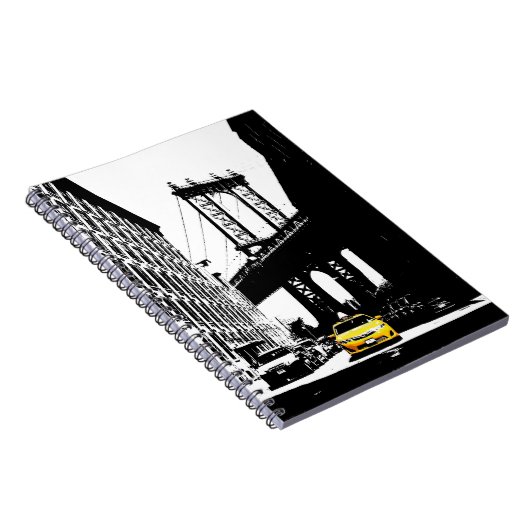 New York City Pop Art Nyc Yellow Taxi Brooklyn Notitieboek (Rechterzijde)