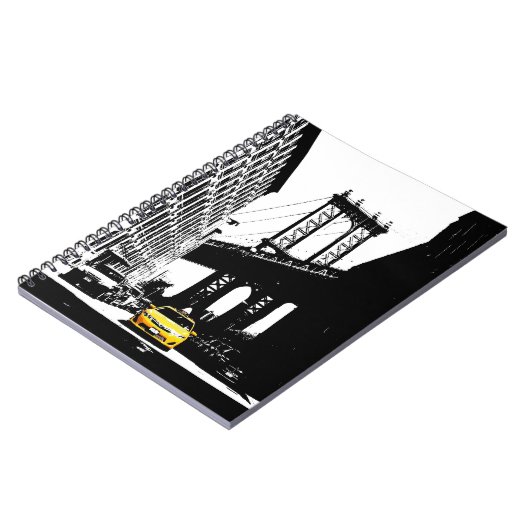 New York City Pop Art Nyc Yellow Taxi Brooklyn Notitieboek (Linkerzijde)