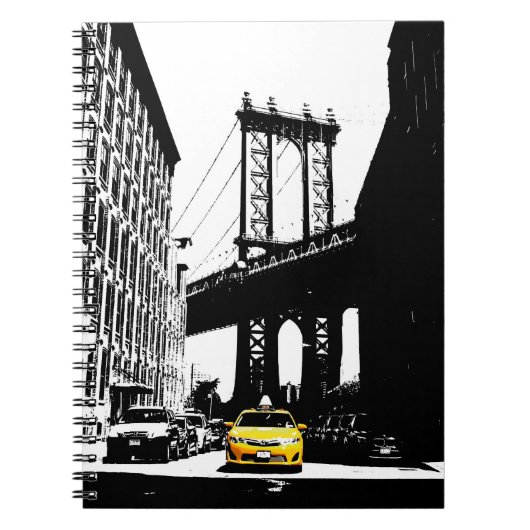 New York City Pop Art Nyc Yellow Taxi Brooklyn Notitieboek (Voorkant)