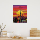 New York City (pop art) Poster (Keuken)