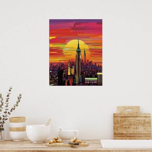 New York City (pop art) Poster (Keuken)