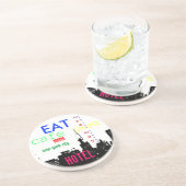 New York City Pop Art Zandsteen Onderzetter (Zijkant)