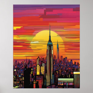 New York City (popart) Poster