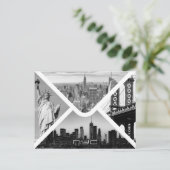 New York City postenvelop afbeelding zwart wit Briefkaart (Staand voorkant)